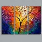Hand-Painted Landscape Horizontal Three Panels Canvas Oil Painting For Home Decoration