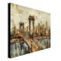Oil Painting Abstract Bridge Landscape Hand Painted Canvas with Stretched Framed Ready to Hang