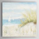 Hand Painted Oil Painting Landscape Beach Scene with Stretched Frame 7 Wall Arts