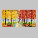 Large Size Hand Painted Modern Abstract Knife Landscape Oil Paintings On Canvas With Stretched Fra