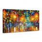 IARTSOil Paintings Modern Landscape Rainy Street Hand-painted Canvas Ready to Hang