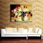 Oil Painting Tulip Flower Abstract Hand Painted Canvas with Stretched Framed