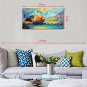 Hand Painted Oil Painting Pastoral Scenery Wall Art with Stretched Framed Ready to Hang