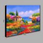 Hand-Painted Mediterranean Landscape Seashore One Panel Canvas Oil Painting For Home Decoration