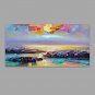 Knife Abstract Sea view Picture Canvas Handpainted Oil Painting Wall Art With Stretched Frame Read