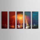 Handpainted Oil Paintings Sailing on the Sea Office Decor with Stretched Frame Ready To Hang