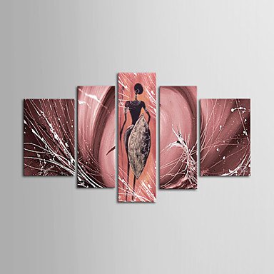 Hand-painted Africa Seascape Wall Art Home Decor Oil Painting on Canvas 5pcs/set With Stretched Fr