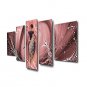 Hand-painted Africa Seascape Wall Art Home Decor Oil Painting on Canvas 5pcs/set With Stretched Fr
