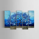 Hand-painted Abstract Life Tree Landscape Oil Painting Restaurant 5 Piece/Set Wall Art Decor Stret