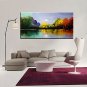 Hand-Painted Color Tree Abstract Landscape Modern Oil Painting On Canvas One Panel Ready To Hang