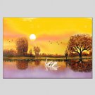 Oil Paintings Modern Landscape Style Canvas Material With Wooden Stretcher Ready To Hang Size60*90