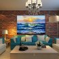 Seascape Canvas Material Oil Paintings with Stretched Frame Ready To Hang Size 90*60CM