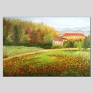 Oil Paintings Landscape Style Canvas Material With Wooden Stretcher Ready To Hang Size60*90CM .