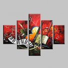 Hand-Painted Abstract Landscape Fantasy Abstract Landscape Any Shape,Modern Five Panels Canvas Oil