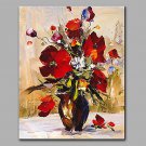 Hand-Painted Abstract Flowers Miniascape Modern One Panel Canvas Oil Painting For Home Decoration