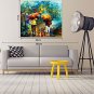 Hand-Painted Landscape Vertical Panoramic,Modern/Contemporary One Panel Canvas Oil Painting For Ho