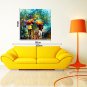 Hand-Painted Landscape Vertical Panoramic,Modern/Contemporary One Panel Canvas Oil Painting For Ho