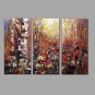 Abstract Scenery Picture Canvas Handpainted Oil Painting 3 Piece/set Wall Art With Stretched Frame