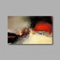 Stretched (Ready to hang) Hand-Painted Oil Painting 36"x24" Canvas Wall Art Modern Abstract Red Be