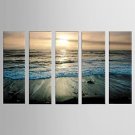 Oil Painting Decoration Abstract  Hand Painted Canvas with Stretched Framed - Set of 5