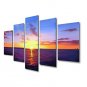 Ready to Hang Stretched Frame Hand-Painted Oil Painting Seascape Canvas Wall Art Modern Home Offic