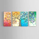 Handpainted Oil Painting Four seasons lucky Tree Landscape Stretched Frame Ready To Hang