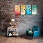 Handpainted Oil Painting Four seasons lucky Tree Landscape Stretched Frame Ready To Hang
