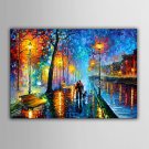 Hand-Painted Abstract Landscape Abstract Landscape Horizontal,Modern European Style One Panel Canv