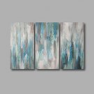 Stretched (Ready to hang) Hand-Painted Oil Painting 120cmx80cm Canvas Wall Art Modern Blue Grey