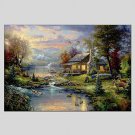 Oil Paintings Modern Landscape Style Canvas Material With Wooden Stretcher Ready To Hang Size60*90