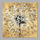 IARTSHand Painted Modern Abstract Soft Sand Color Dandelion Floral Oil Painting On Canvas with Str