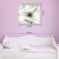 IARTS Hand Painted Modern Abstract Silver White Big Flower Floral Oil Painting On Canvas with Stre