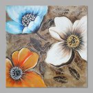 IARTSHand Painted Modern Abstract Beautiful Red Flower&Golden Color Stamens  Painting On Canvas St