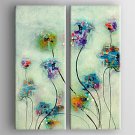 Oil Painting Modern Abstract Flower Set of 2 Hand Painted Canvas with Stretched Framed