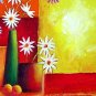 Floral Vase Ready to Hang Framed Oil Painting