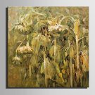 Mini Size E-HOME Oil painting Modern Withered Lotus Pure Hand Draw Frameless Decorative Painting