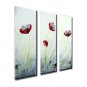 Stretched (ready to hang) Hand-painted Oil Painting 36"x36" Canvas Wall Art Modern Flowers Red Tul
