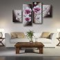 Ready to Hang Stretched Hand-painted Oil Painting 48"x40" Canvas Wall Art Modern Flowers Purple Br