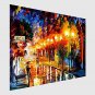 Hand-Painted Modern Street Scape Paintings One Panel Canvas Oil Painting