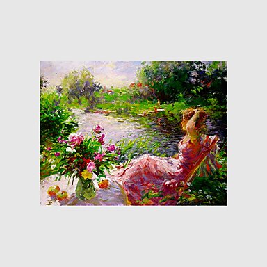 Hand-Painted Abstract Modern,One Panel Canvas Oil Painting