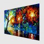 Hand-Painted Modern Street Scape Paintings One Panel Canvas Oil Painting