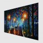 Hand-Painted Modern Street Scape Paintings One Panel Canvas Oil Painting