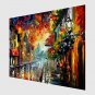 Hand-Painted Modern Street Scape Paintings One Panel Canvas Oil Painting