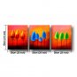 Hand-Painted Oil Painting on Canvas Wall Art Contempory Abstract Trees Sunrise Home Deco Three Pan
