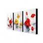 Hand-Painted Flowers Set of 3 Canvas Oil Painting With Stretcher For Home Decoration Ready to Hang