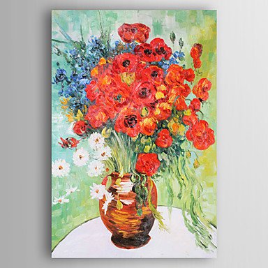 Hand-Painted Floral/Botanical Vertical,New Arrival One Panel Canvas Oil Painting For Home Decorati