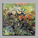 Modern Hand-Painted Abstract Flowers One Panel Canvas Oil Painting For Home Decoration