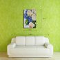 Mini Size E-HOME Oil painting Modern White Flowers In Full Bloom Pure Hand Draw Frameless Decorati