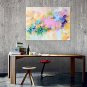 IARTS Hand Painted Abstract Oil Painting The Modern Light Blue Soft Colores Picture with Stretched