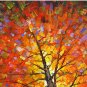 Hand Painted Oil Painting Botanical Red Crown with Stretched Frame